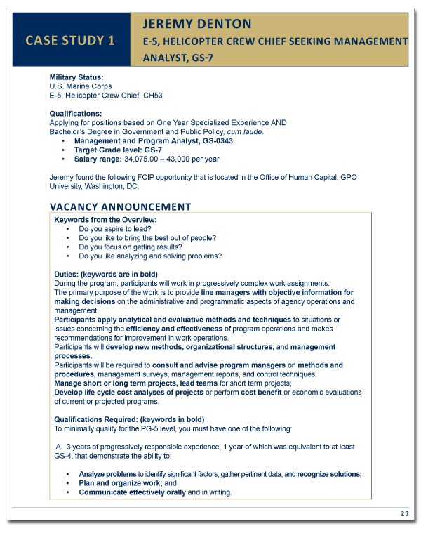 Military to Federal Career Guide, 2nd Edition, page 23