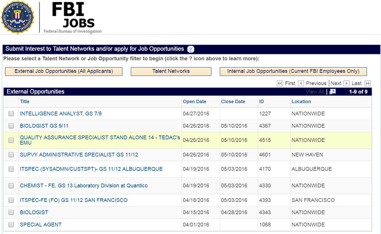 FBI Search Results