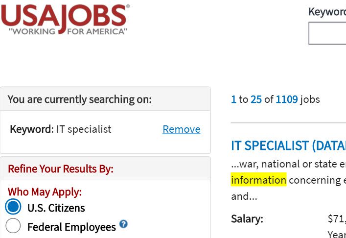 IT spec Us citizen